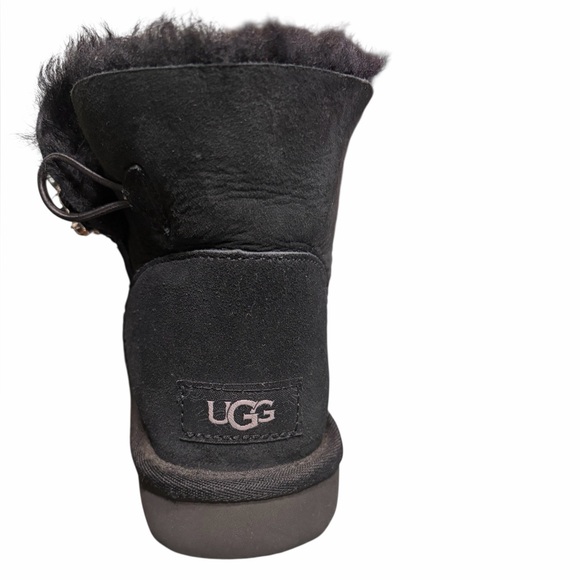 UGG Dark Suede Boots with Logo Detail - Picture 8 of 11